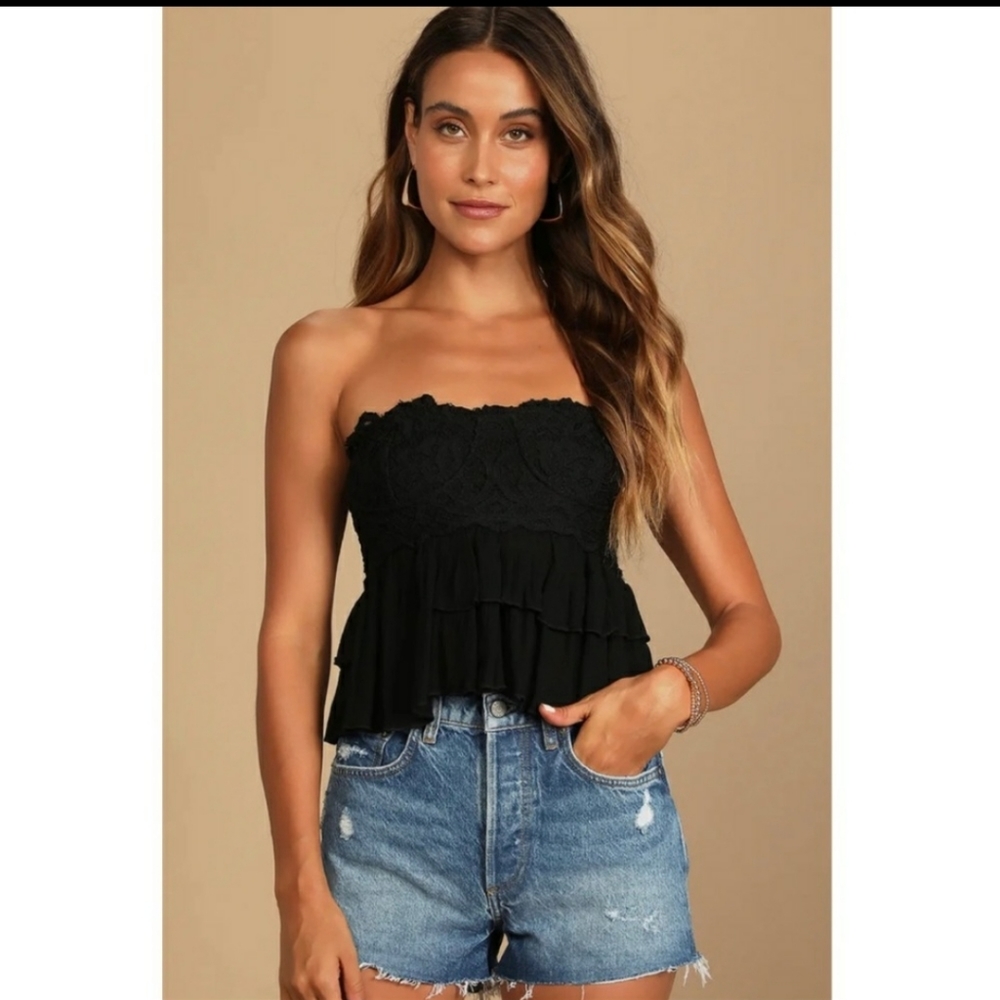 Free People strapless top
